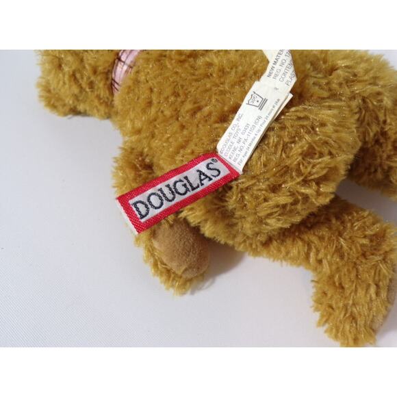 Douglas Teddy Bear Plush Classic Cuddle Toys Fuzzy Pink Bow 7” Stuffed Toy - Picture 3 of 3